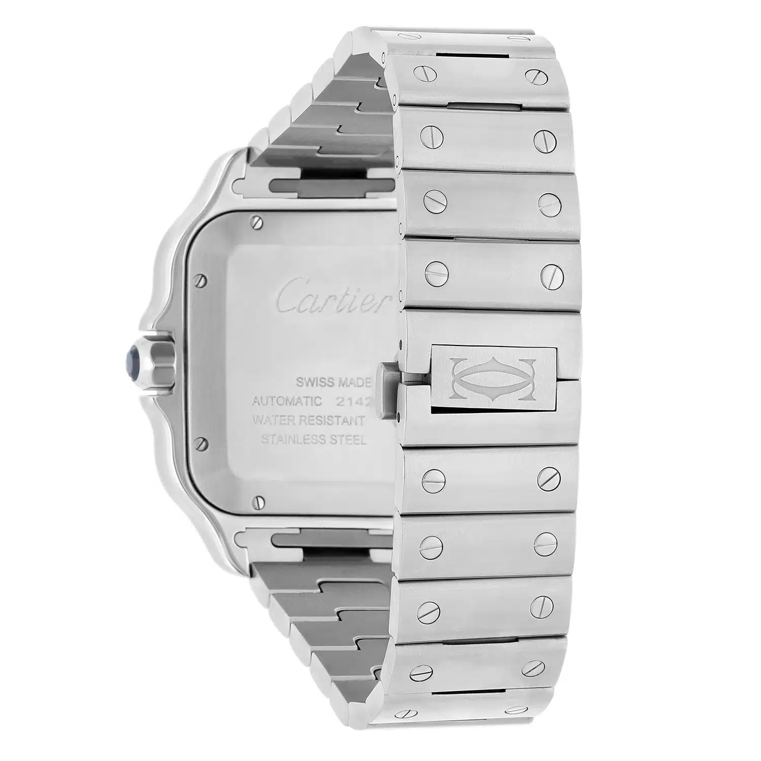 Cartier Santos de Cartier Automatic Steel Grey Dial Mens Bracelet Watch WSSA0037 – image 8