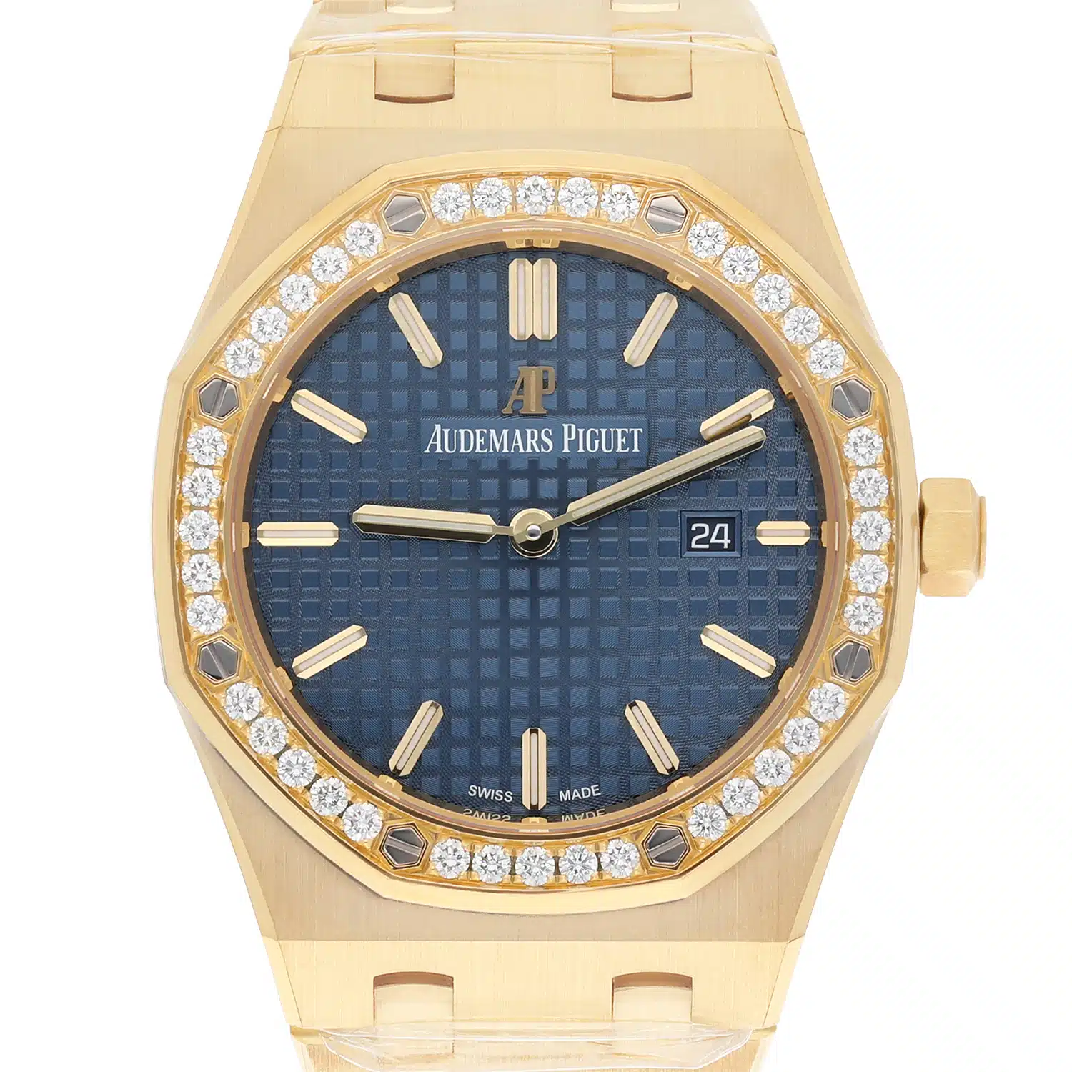 AP Royal Oak Lady 33 Blue Dial Yellow Gold Diamond 67651BA.ZZ.1261BA.02