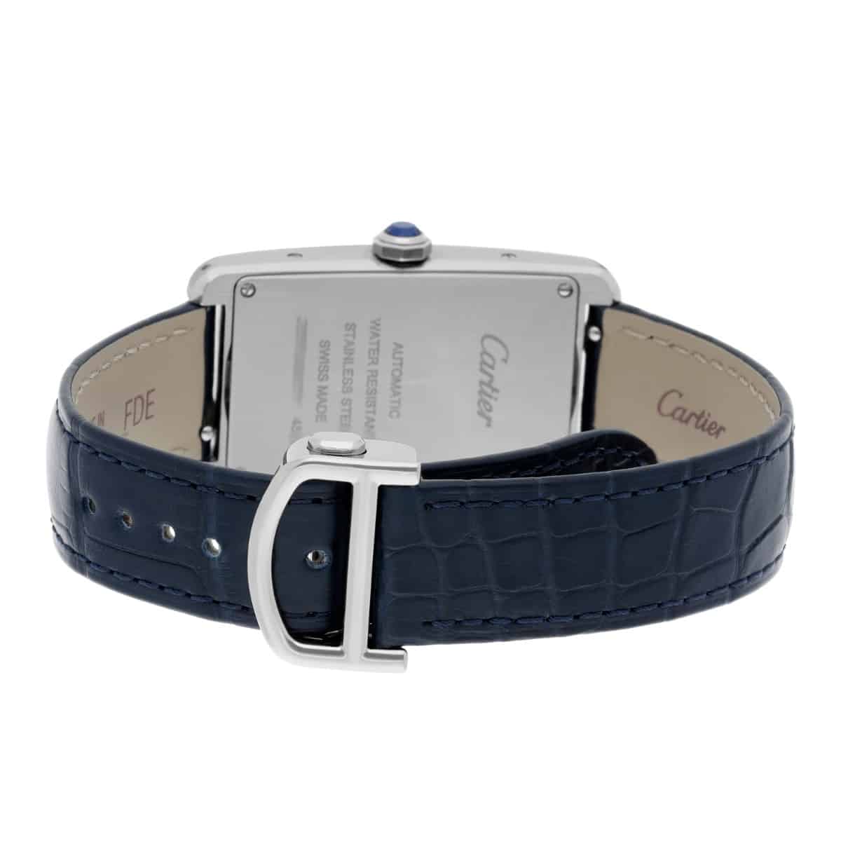 Cartier Tank Americaine Large Model Automatic Silver Dial Men's Watch WSTA0083