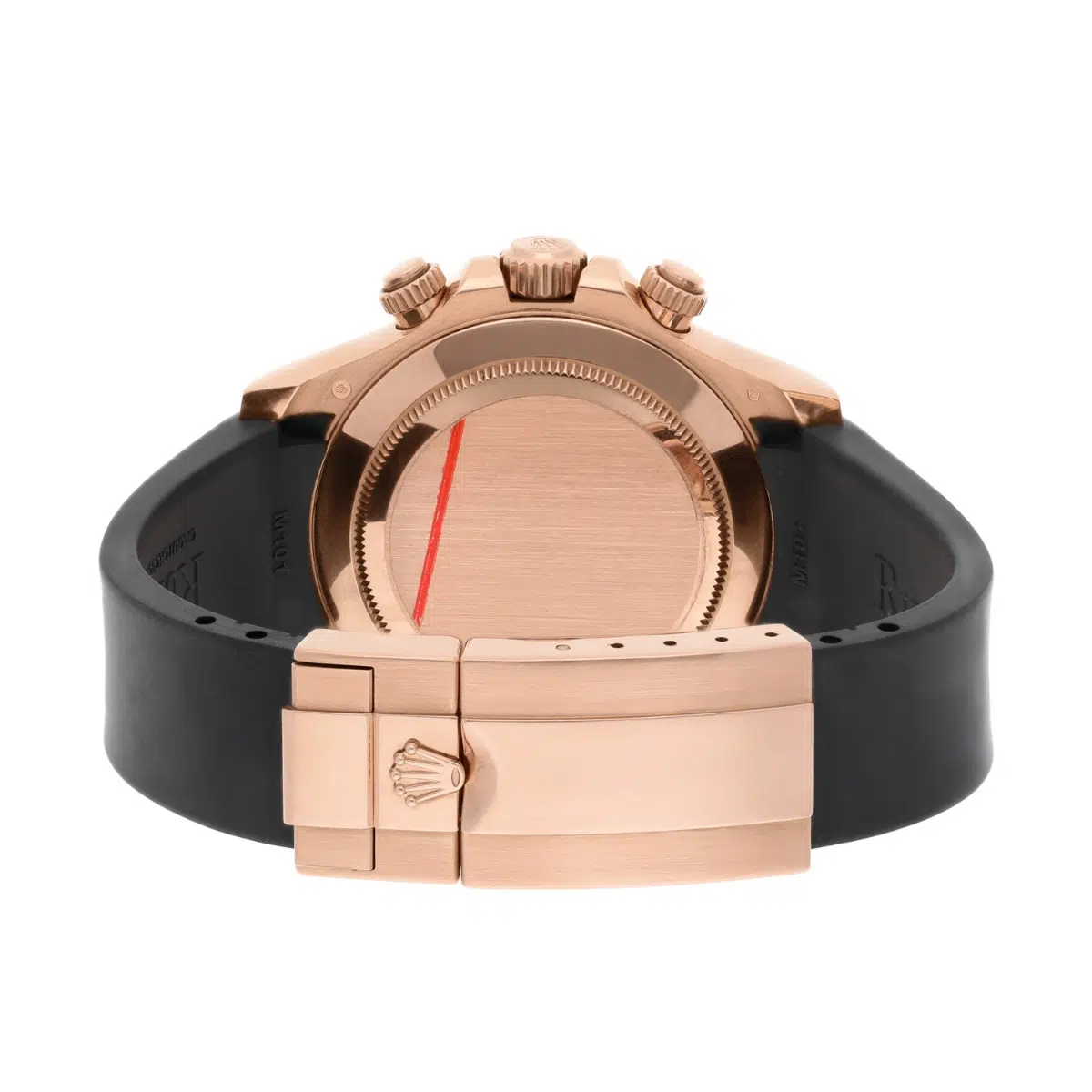 Rolex Daytona 18k Rose Gold Chocolate Arabic Dial Rubber Band 40mm Watch 116515 – image 8