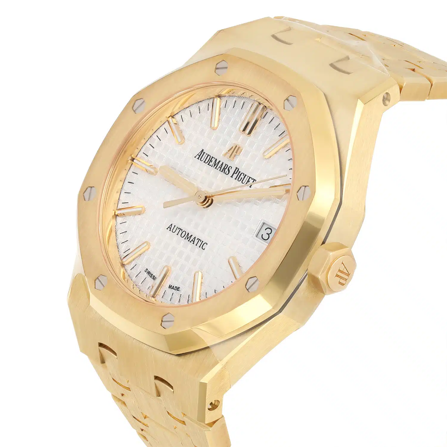 Audemars Piguet Royal Oak Selfwinding 15450BA.OO.1256BA.01 37MM White Index Dial Yellow Gold Watch UNWORN – image 6