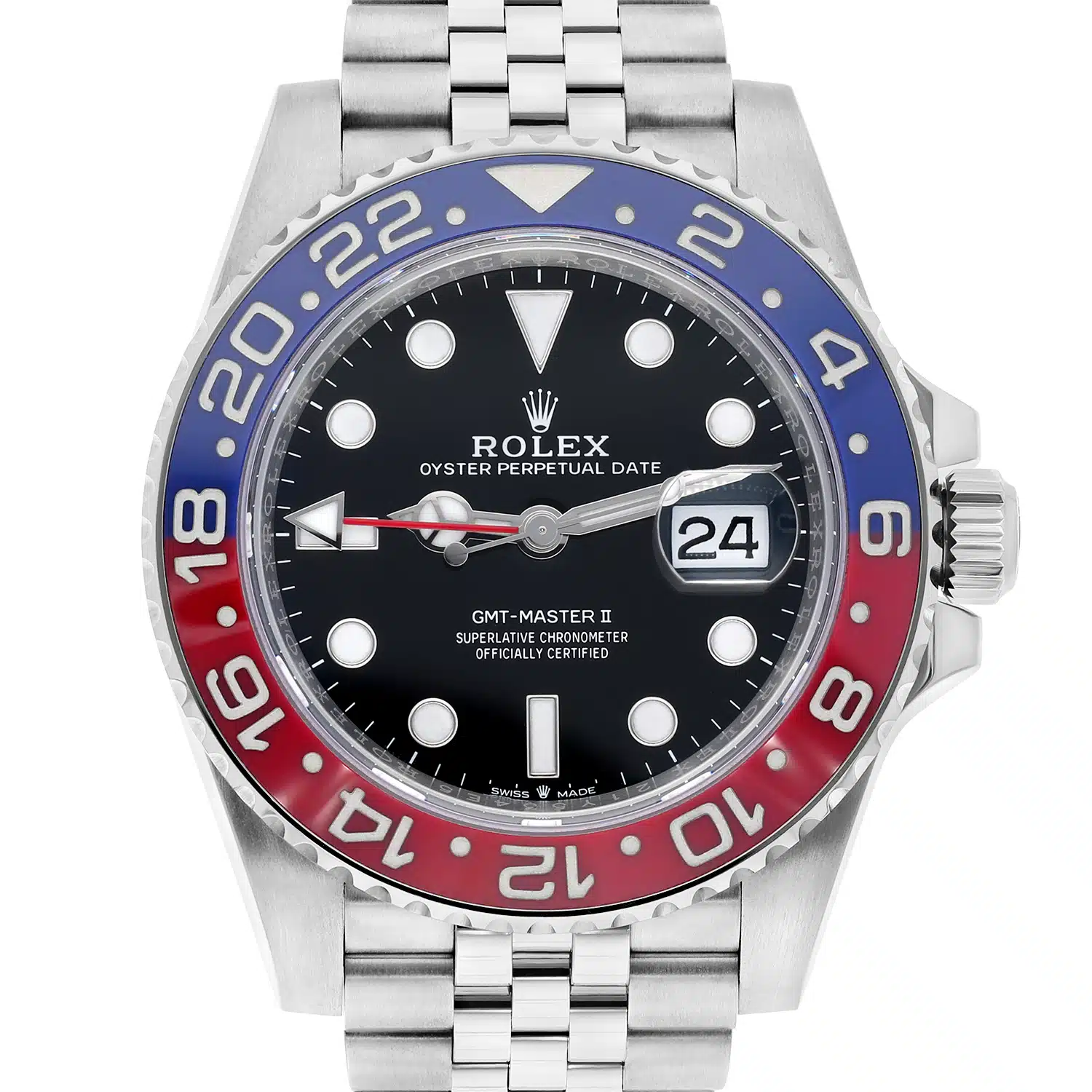 Rolex GMT-Master II Steel & Ceramic "Pepsi" Jubilee Watch 126710BLRO Complete