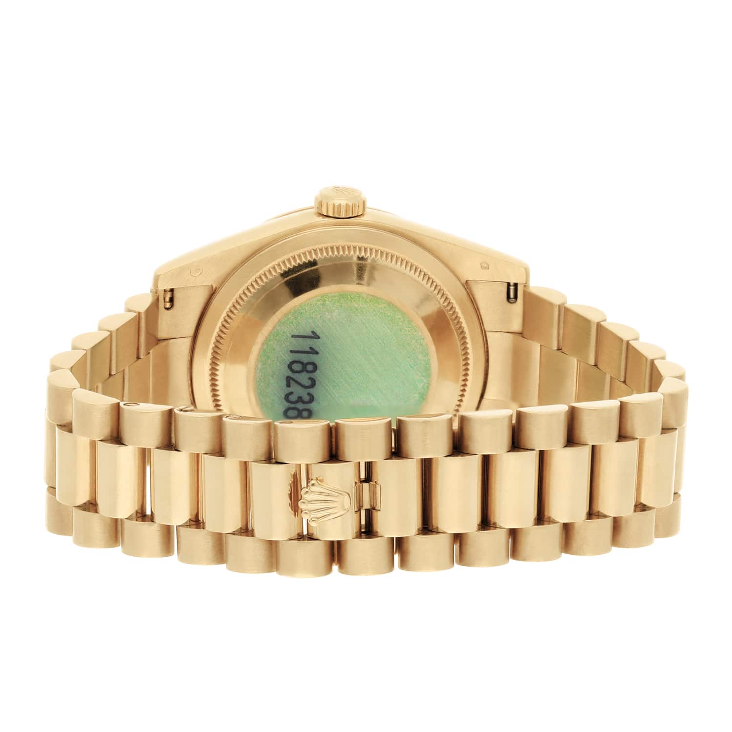 Rolex 18K Yellow Gold 36mm Day-Date President 118238-0103 Engraved Mint Condition