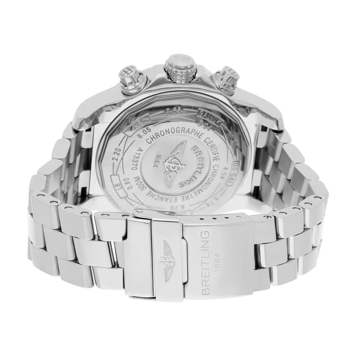 Breitling Super Avenger SS Chronograph White Index 48mm Diamond Bezel A13370 – image 8