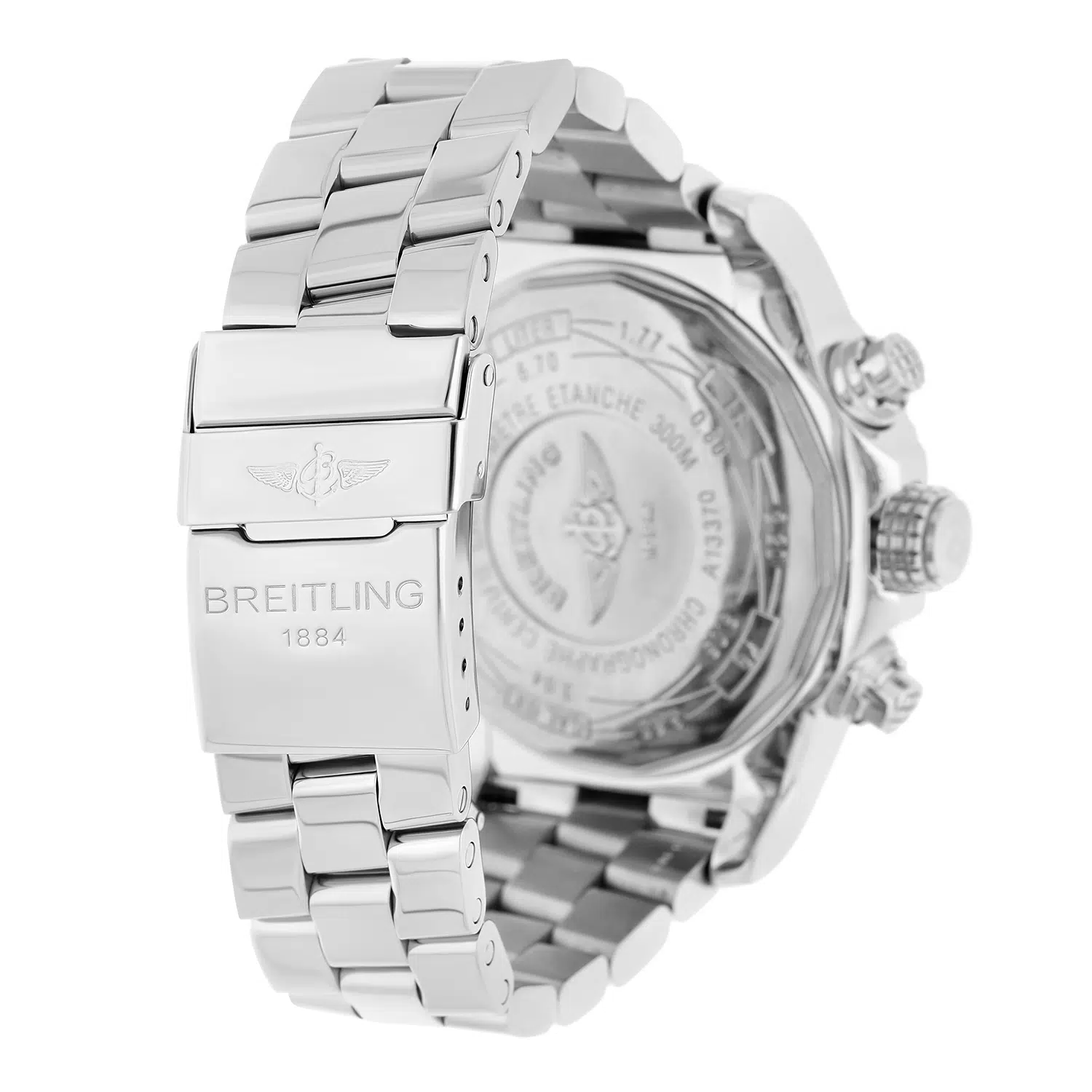 Breitling Super Avenger SS Chronograph Black Arabic 48mm Diamond Bezel A13370 – image 9
