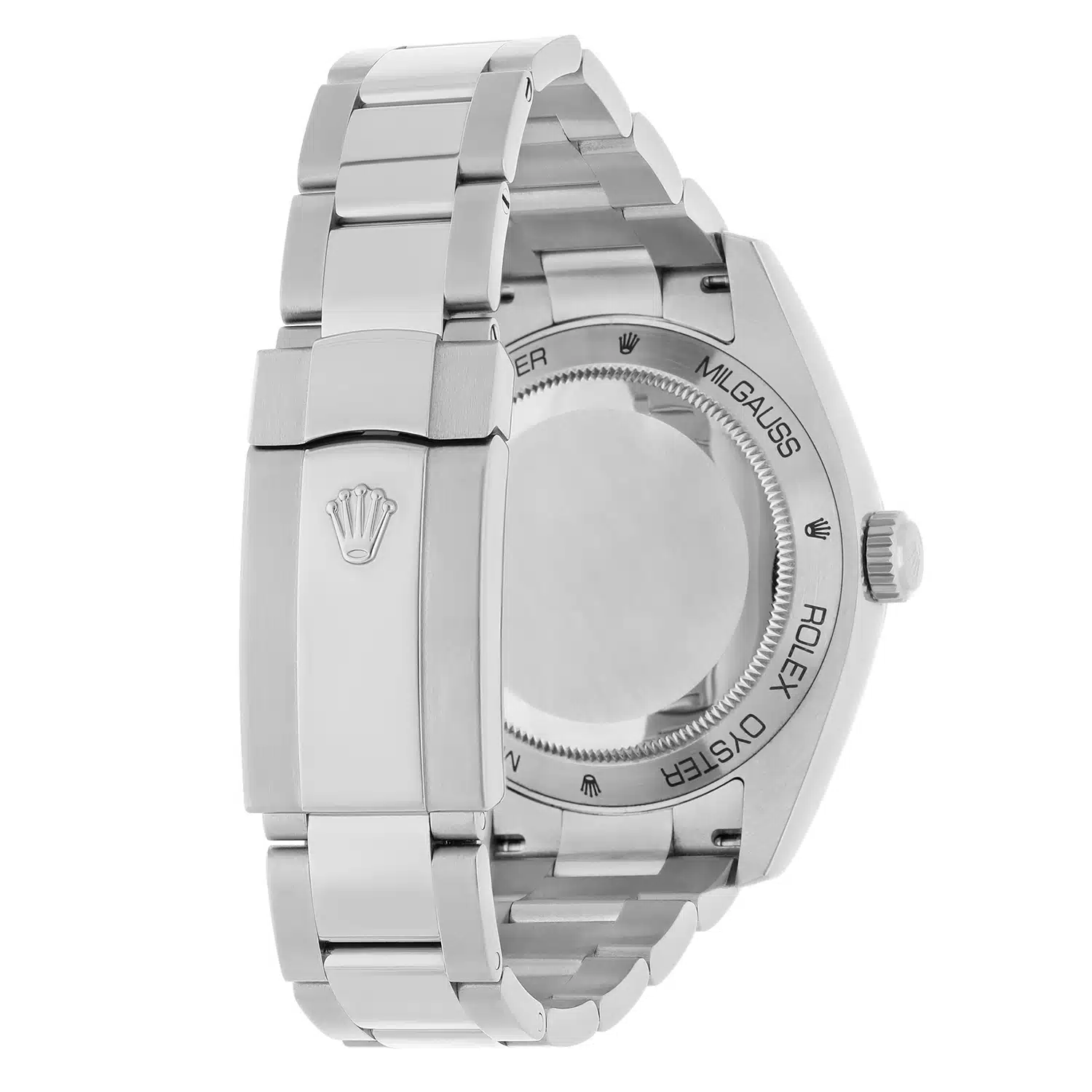 Rolex Milgauss 116400 40mm Stainless Steel Orange Hand Black Dial – image 8