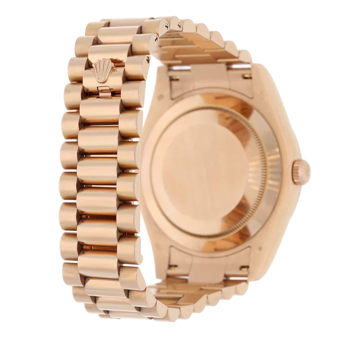 Rolex 41mm Day-Date 218235 18K Everose Gold President Bracelet Chocolate Dial