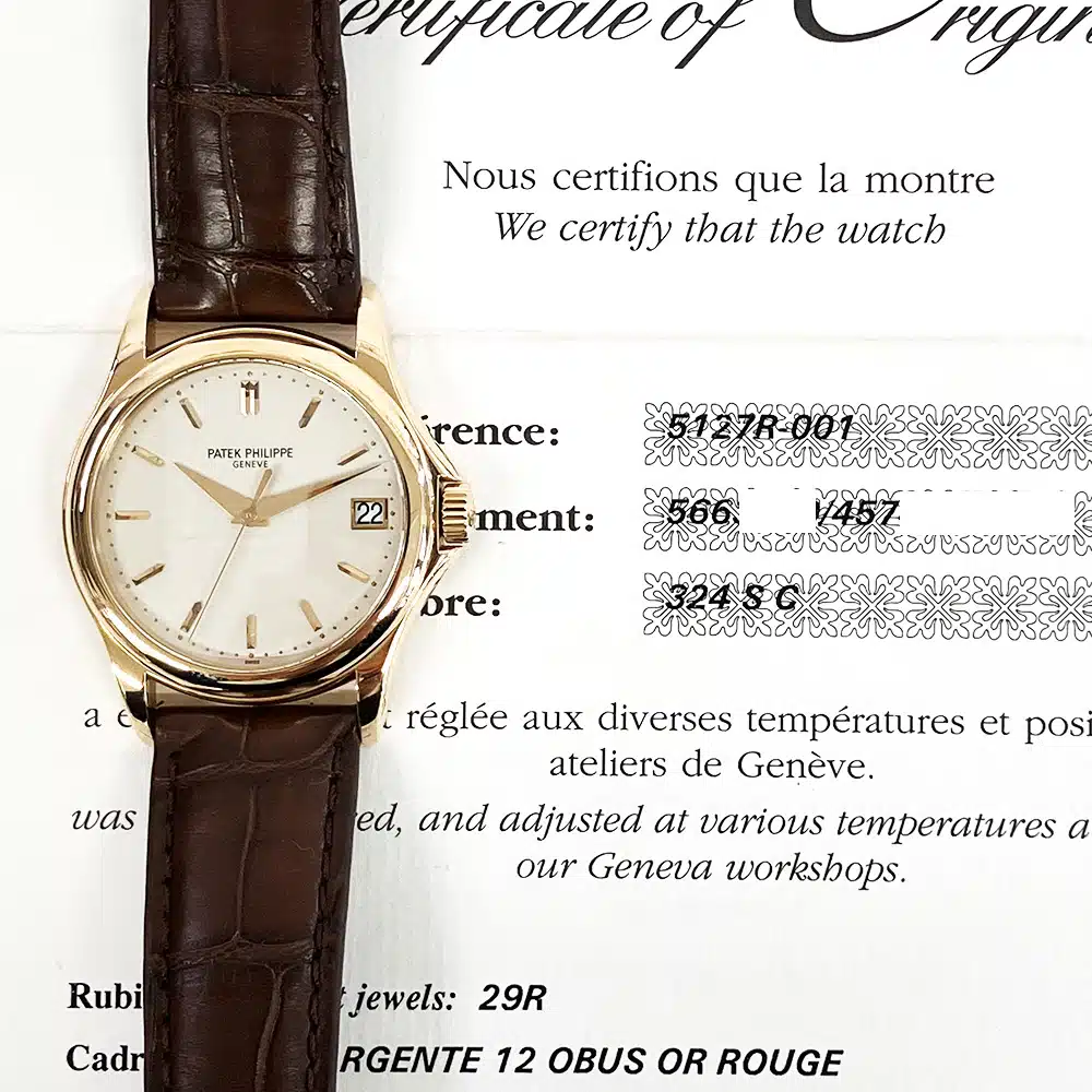 Patek Philippe Calatrava 37mm 5127R-001 Rose Gold With Brown Leather Watch 2013 – image 2