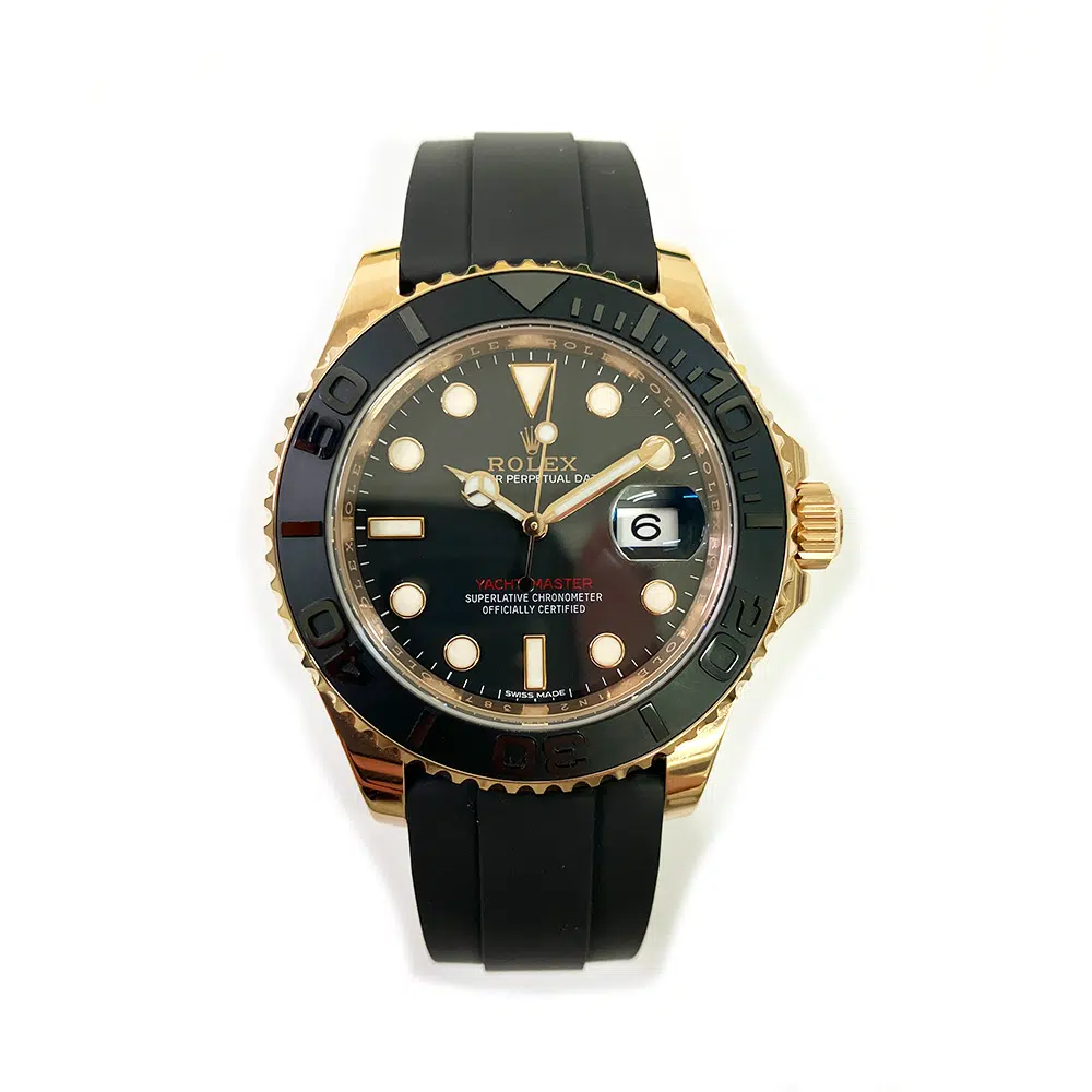 Rolex Yacht-Master Black Dial 116655 40mm Rose Gold Black Rubber Watch 2018 – image 3