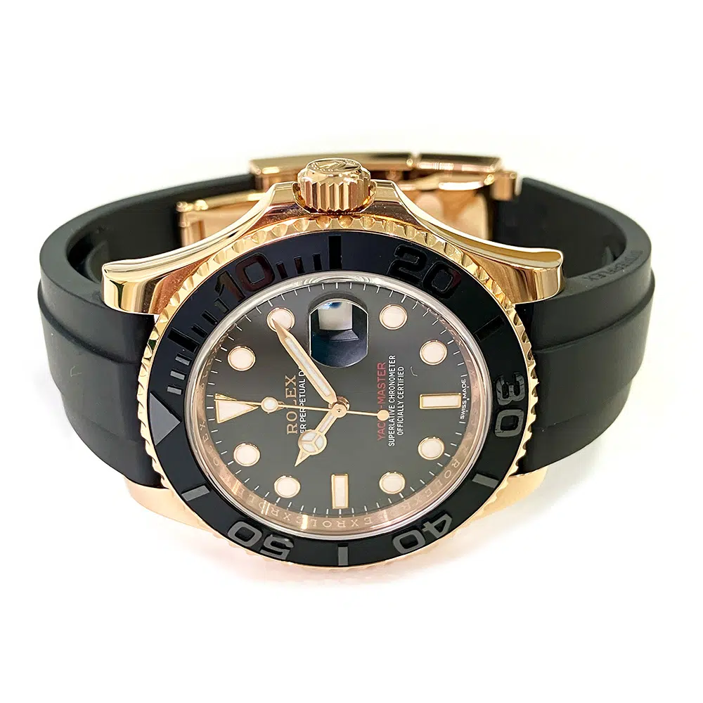 Rolex Yacht-Master Black Dial 116655 40mm Rose Gold Black Rubber Watch 2018 – image 4