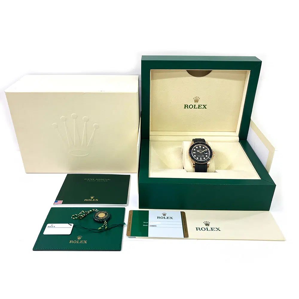 Rolex Yacht-Master Black Dial 116655 40mm Rose Gold Black Rubber Watch 2018 – image 8