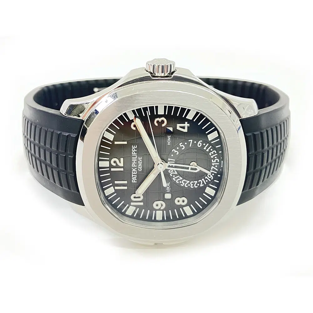 Patek Philippe Aquanaut Travel Time 5164A-001 Stainless Steel With Black Rubber Watch Black Dial 2015 – image 4