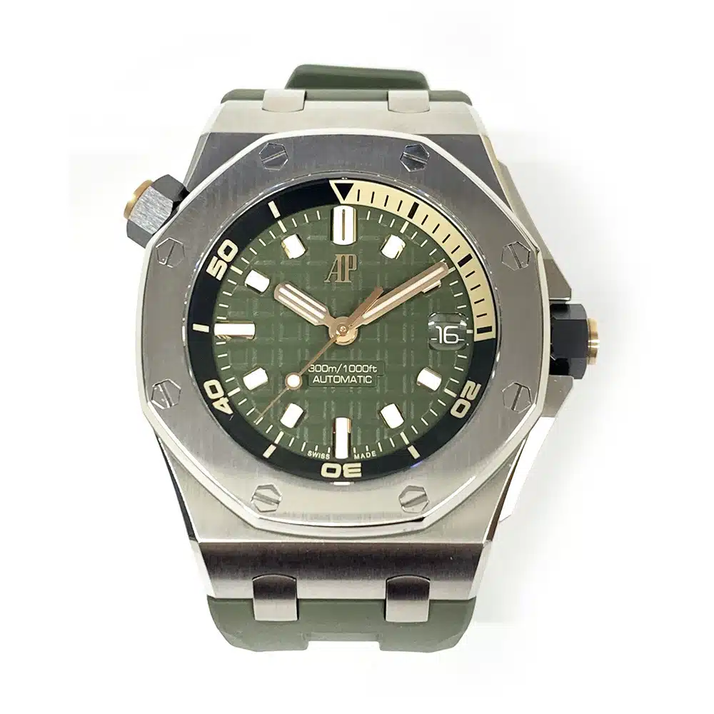 Audemars Piguet Royal Oak Offshore Diver 15720ST.OO.A052CA.01 42mm Stainless Steel with Green Dial Watch 2022 – image 3