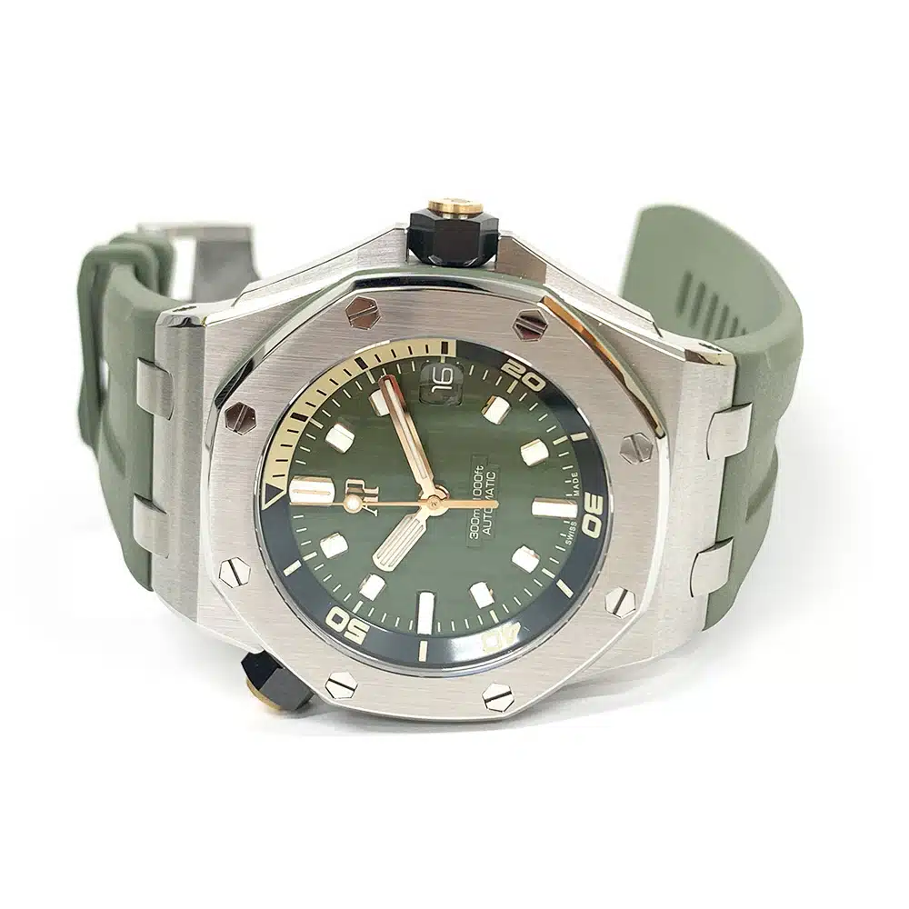 Audemars Piguet Royal Oak Offshore Diver 15720ST.OO.A052CA.01 42mm Stainless Steel with Green Dial Watch 2022 – image 4