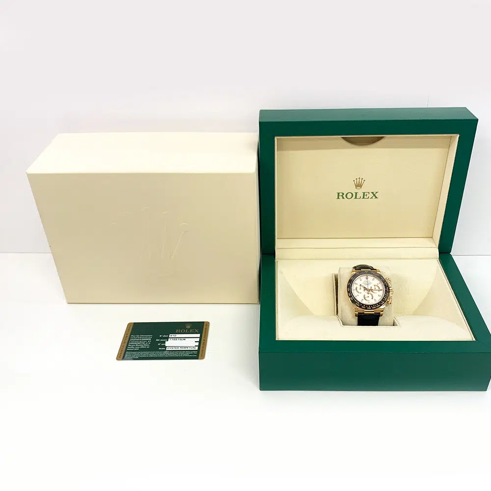 Rolex Daytona Ivory Dial 40mm 116515LN Rose Gold with Black Crocodile Leather Watch 2014 – image 7