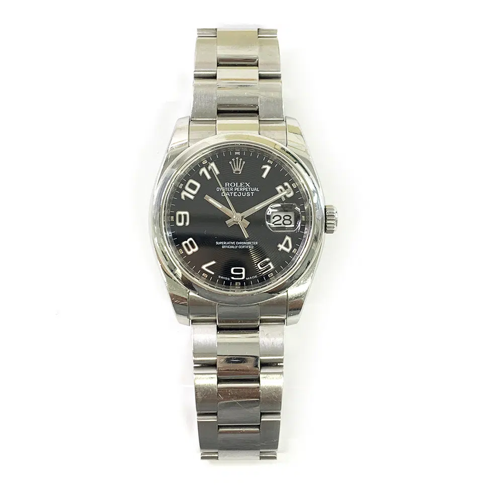 Rolex Datejust 36mm Oyster 116200-0093 Stainless Steel Watch Black Arabic Dial 2009 – image 3