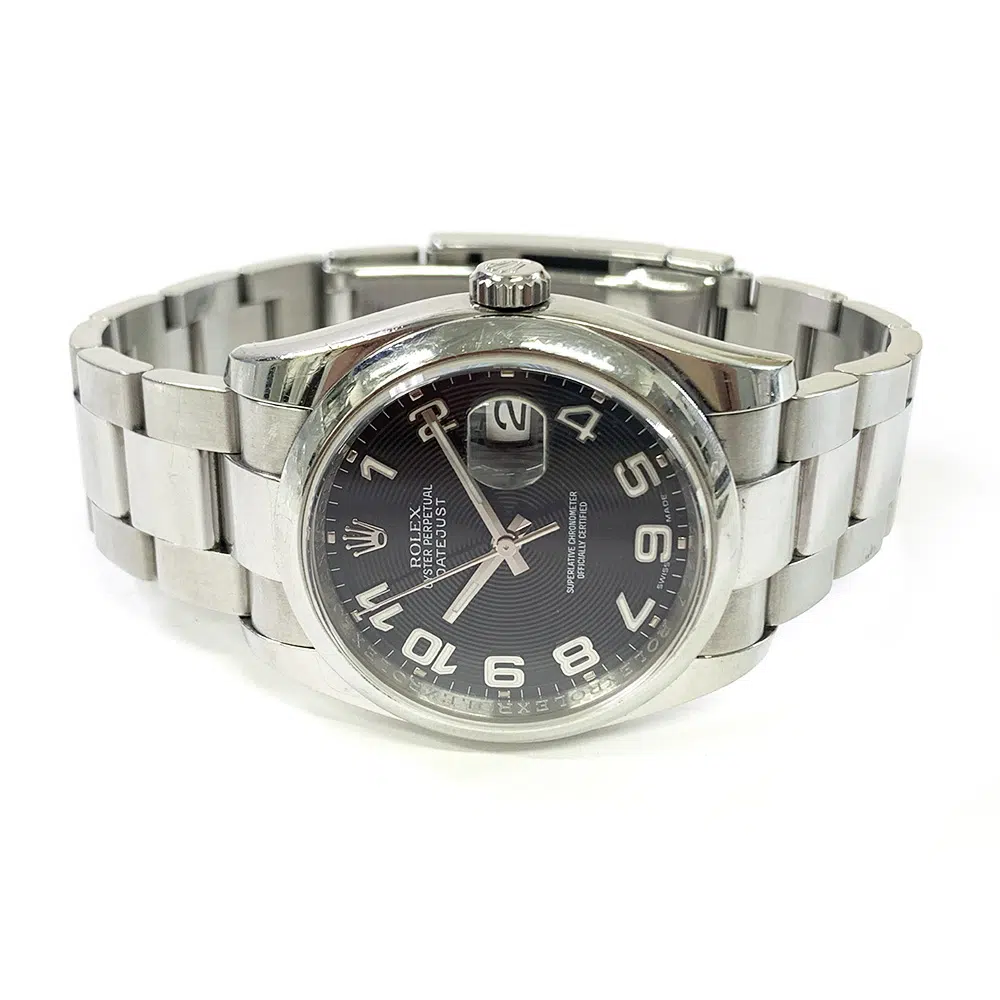 Rolex Datejust 36mm Oyster 116200-0093 Stainless Steel Watch Black Arabic Dial 2009 – image 4
