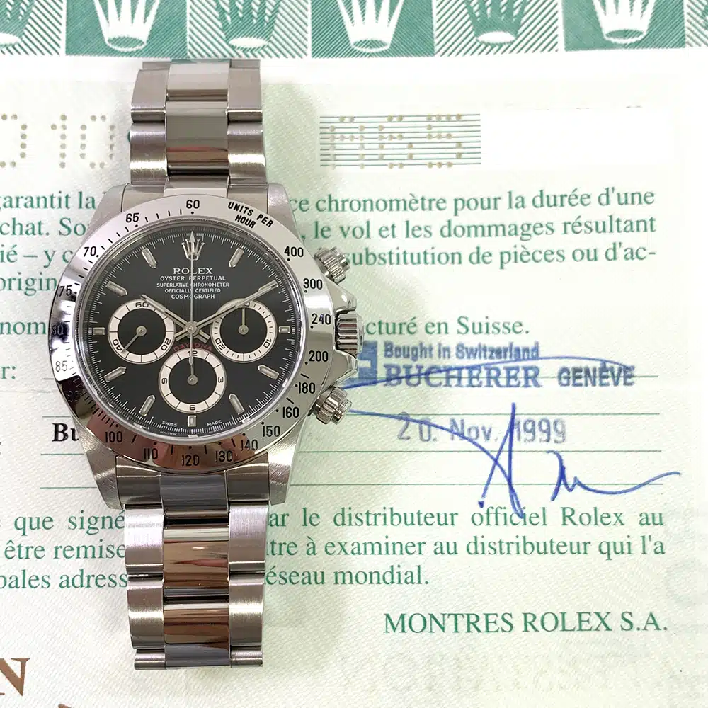 Rolex Cosmograph Daytona 16520 Black Dial Stainless Steel Watch MNT 1999 – image 2