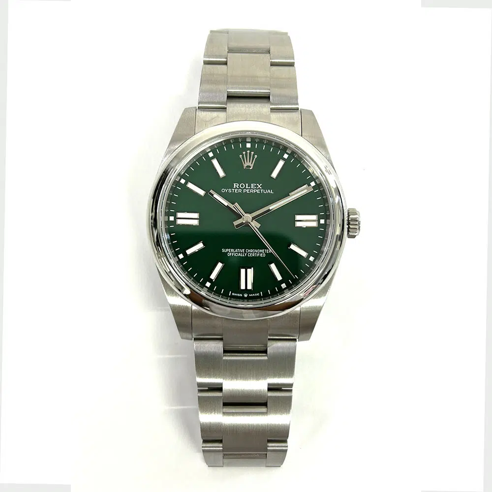 Rolex 124300 41mm Oyster Perpetual Stainless Steel Green Dial 2021 – image 3