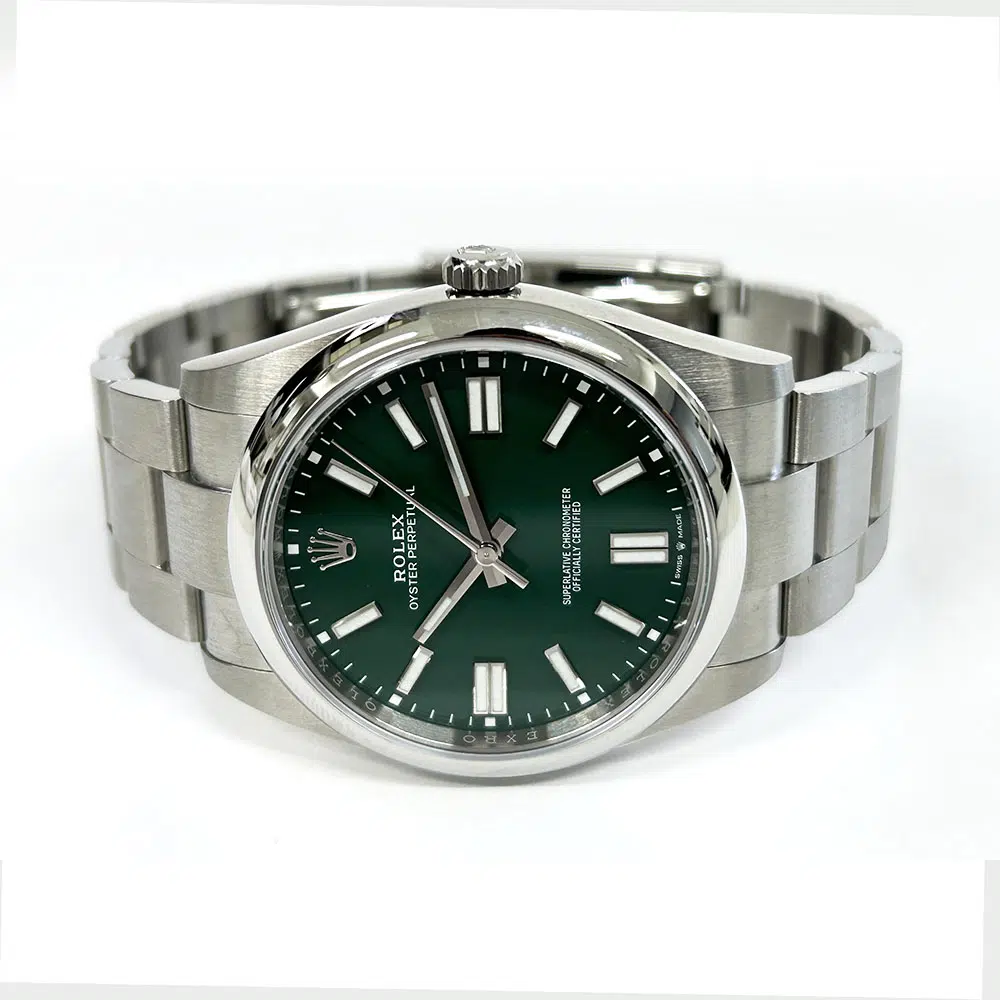 Rolex 124300 41mm Oyster Perpetual Stainless Steel Green Dial 2021 – image 4