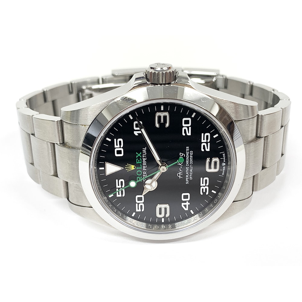 Rolex Air-King Stainless Steel Oyster Watch 126900 Black Arabic Dial 2022