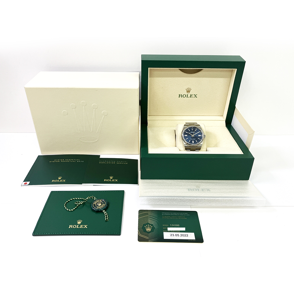 Rolex Blue Dial Oyster Perpetual 41mm 124300 Stainless Steel Watch 2022