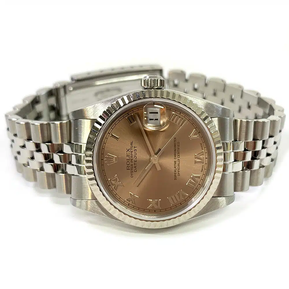 Rolex Datejust 31 Salmon Roman Dial 78274 Stainless Steel & White Gold Jubilee Watch 2000 – image 4