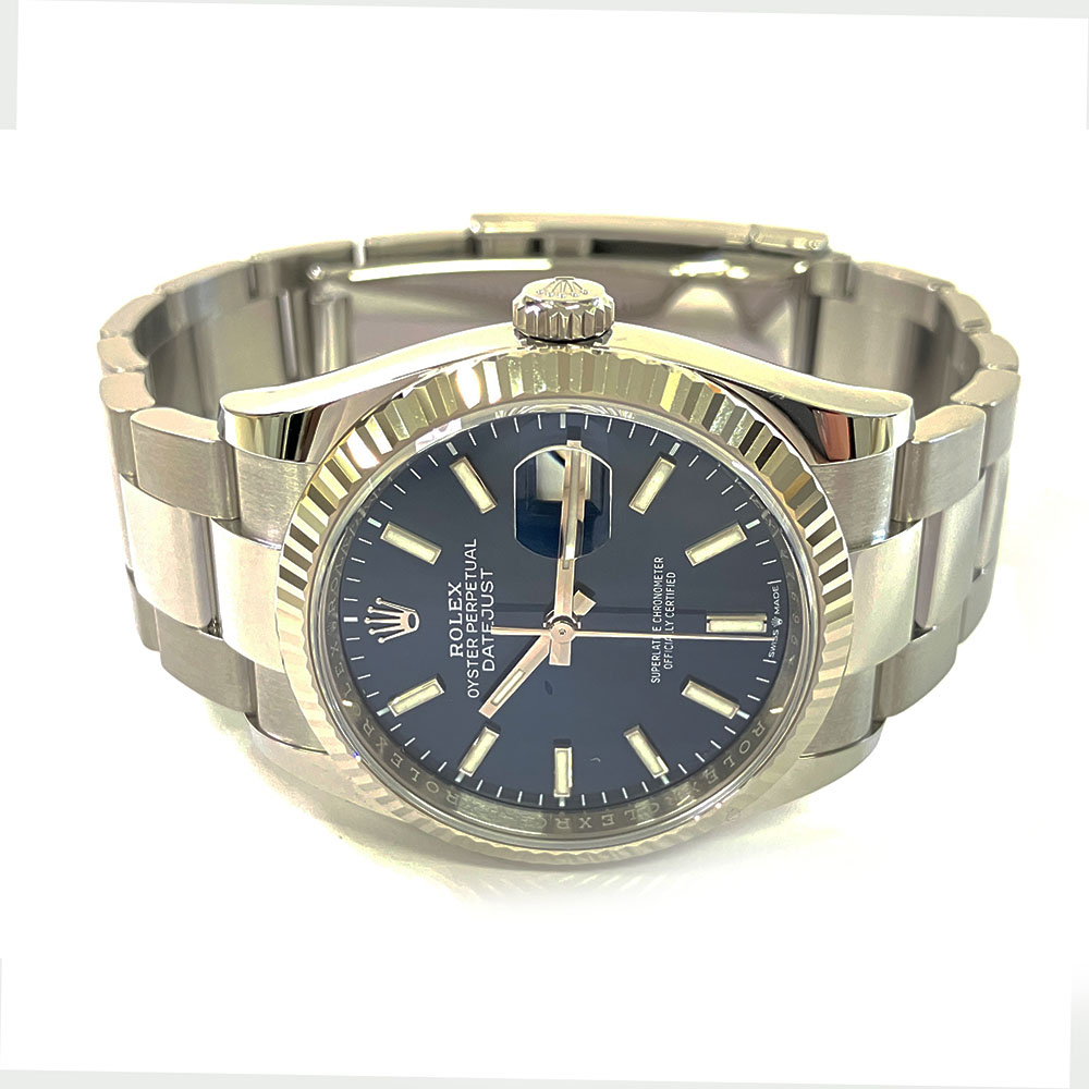 Rolex Datejust 126234 Blue Index Dial 36mm Oyster Stainless Steel Watch 2024