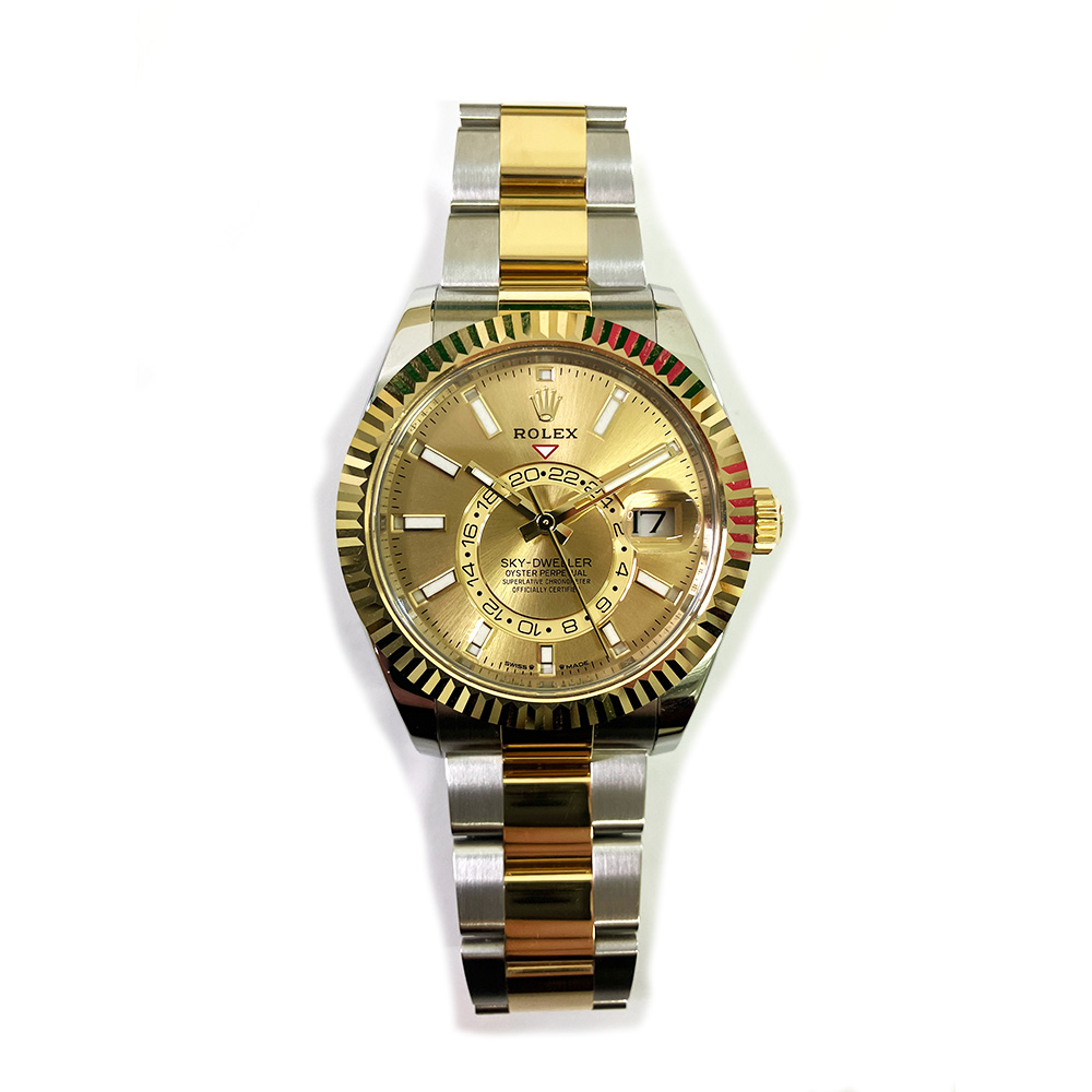 Rolex Sky-Dweller Oyster 42mm 336933 Steel and Gold Watch Champagne Dial 2023