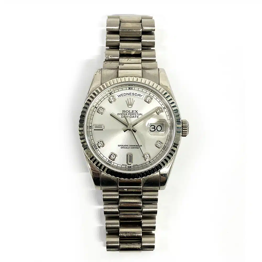 Rolex Day-Date 118239A 36mm white gold President, silver diamond dial - view 2