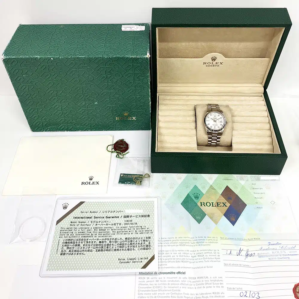 Rolex Day-Date 118239A 36mm white gold President, silver diamond dial - view 8