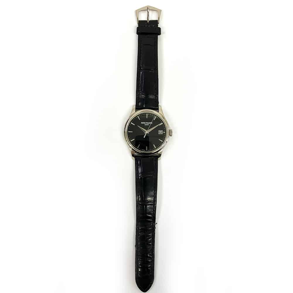 Patek Philippe Calatrava 39mm 5227G-010 White Gold With Black Leather Watch Black Dial 2017