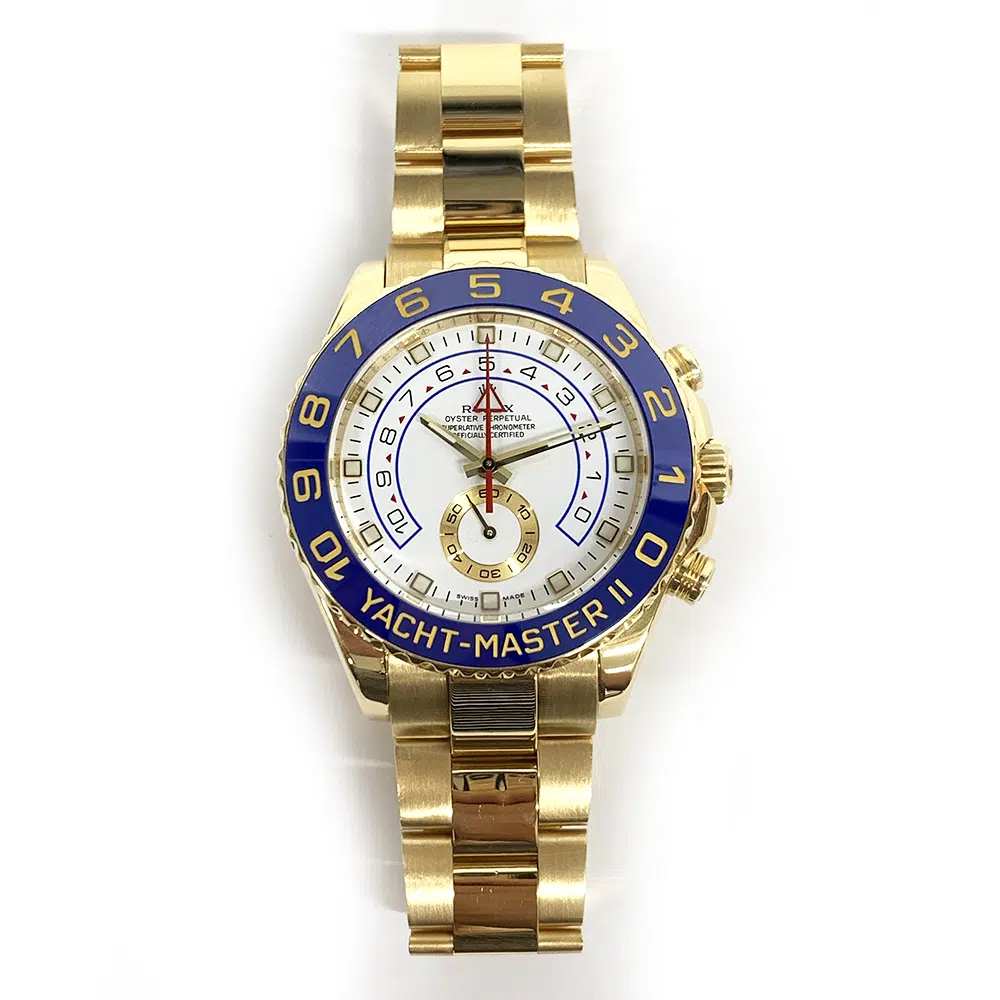 Rolex Yacht-Master II 44mm 116688 Yellow Gold with White Dial Watch – image 3