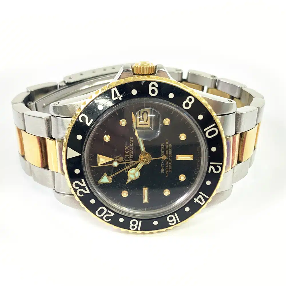 Rolex GMT-Master 40mm 1675 Oyster Stainless Steel & Yellow Gold Watch Black Dial – image 2