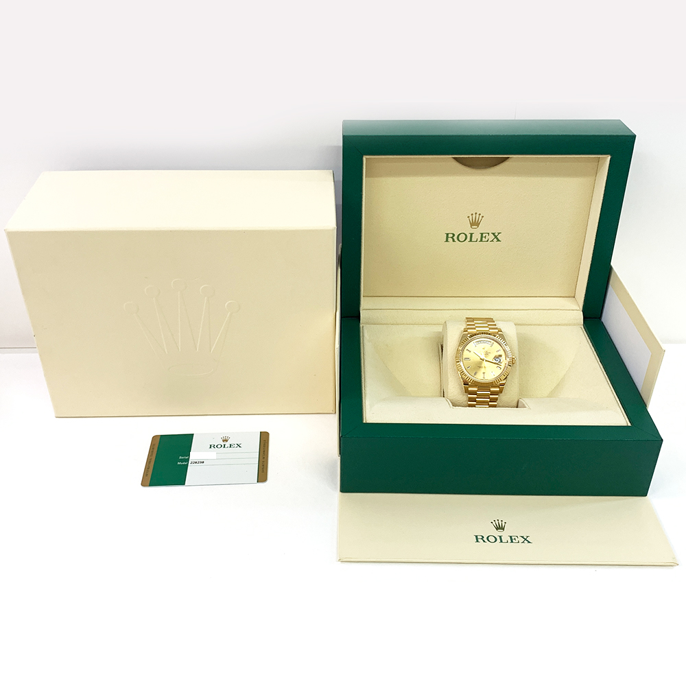 Rolex Champagne Diamond Dial Day-Date 40mm 228238-0005 Yellow Gold President Watch 2017