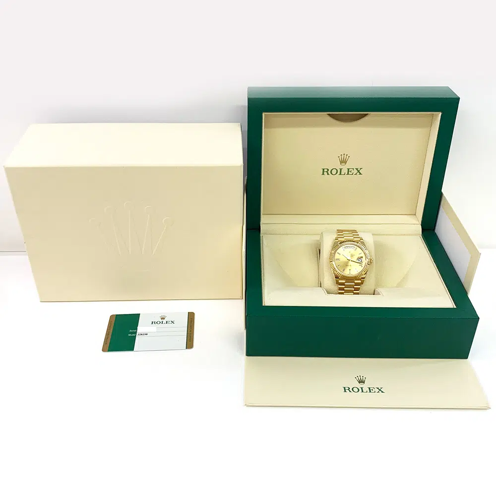 Rolex Champagne Diamond Dial Day-Date 40mm 228238-0005 Yellow Gold President Watch 2017 – image 8