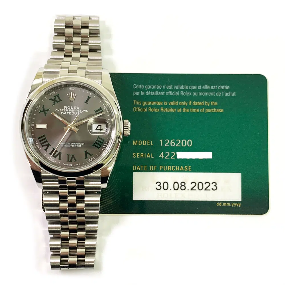 Rolex Datejust 36mm 126200-0017 Jubilee Stainless Steel Watch Slate Grey Wimbledon Dial MINT 2023 – image 2