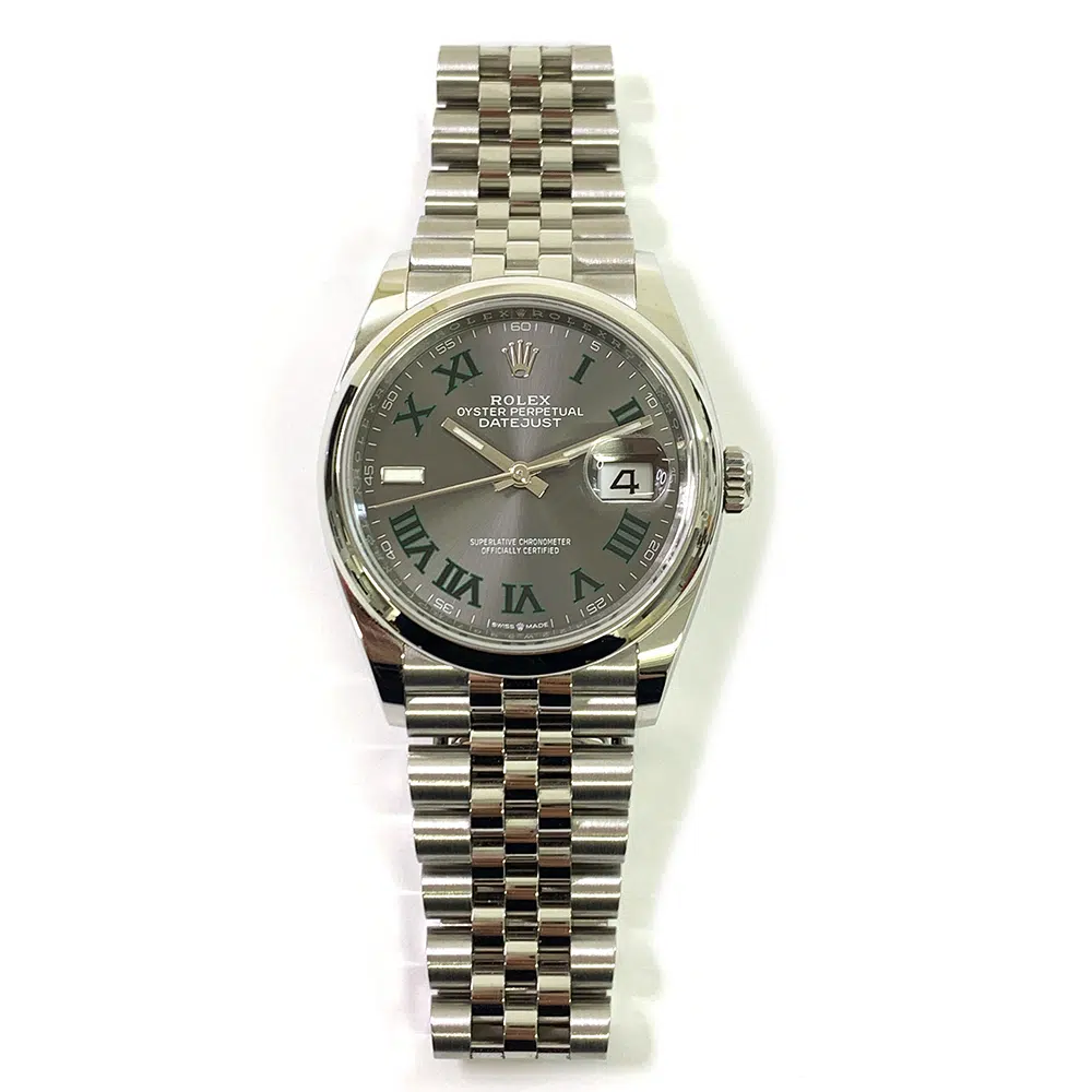 Rolex Datejust 36mm 126200-0017 Jubilee Stainless Steel Watch Slate Grey Wimbledon Dial MINT 2023 – image 3
