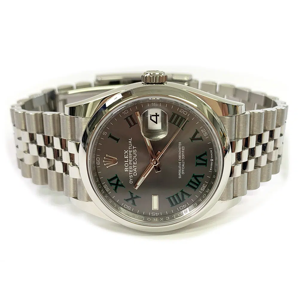Rolex Datejust 36mm 126200-0017 Jubilee Stainless Steel Watch Slate Grey Wimbledon Dial MINT 2023 – image 4