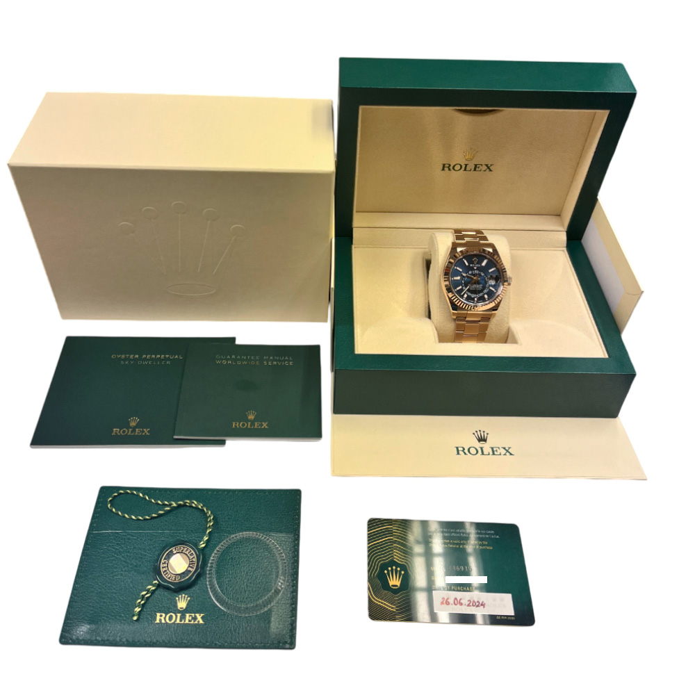 Rolex Sky-Dweller 336935-0001 42 MM Blue-green Dial Fluted