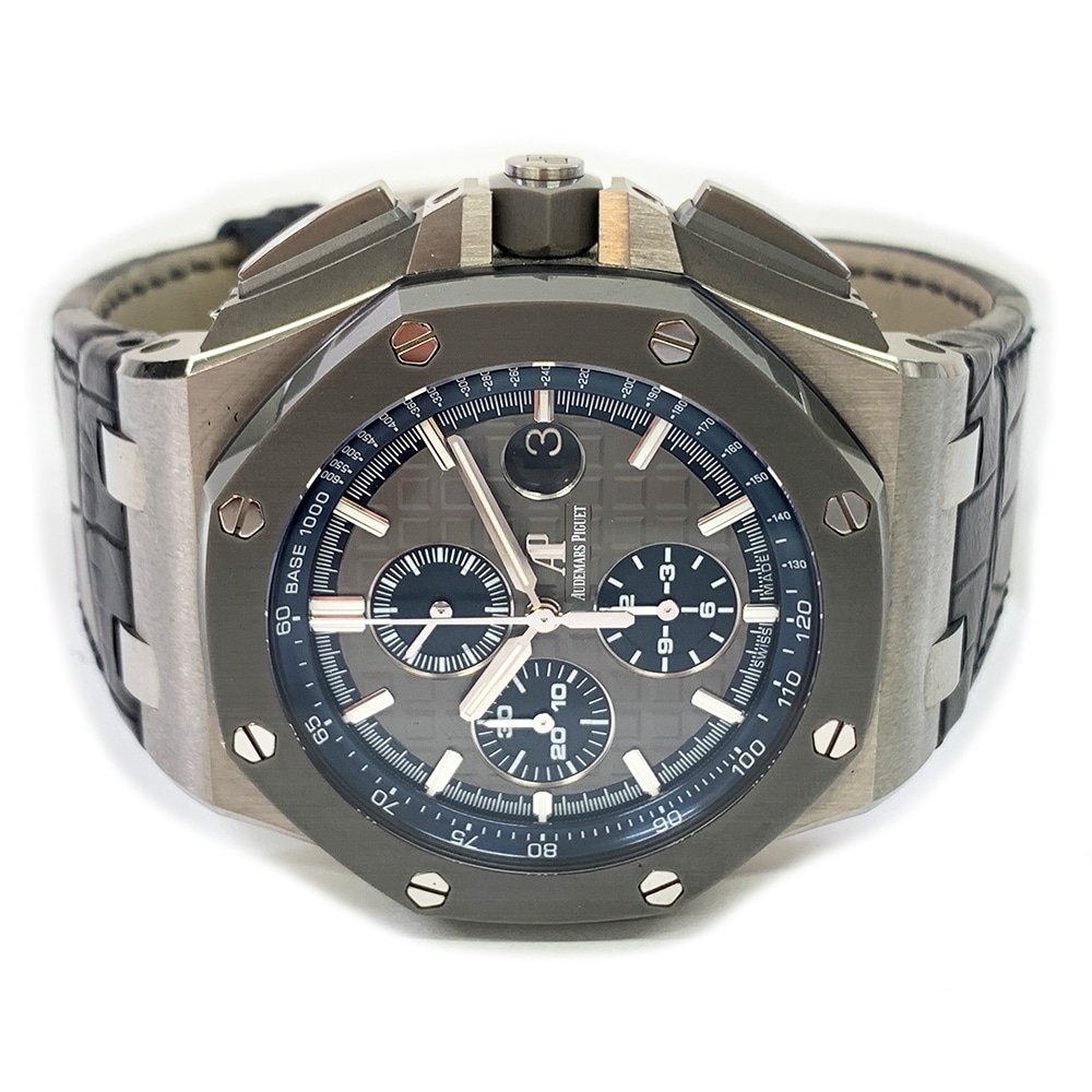Audemars Piguet Royal Oak Chronograph 26400IO.OO.A004CA.02 Titanium with Black Rubber Grey Dial