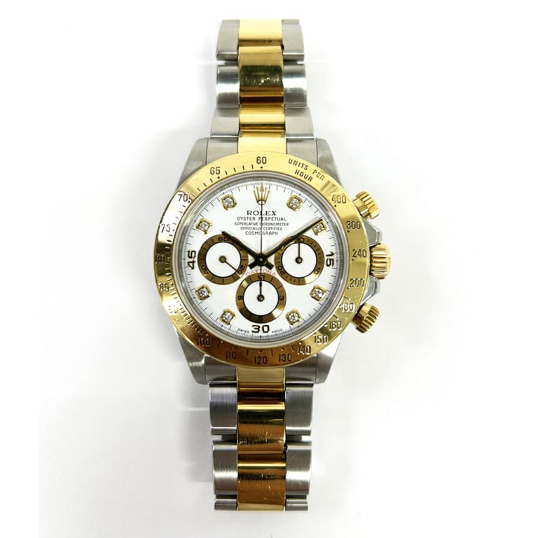 Rolex Daytona 16523 40mm Gold/Steel with White Dial Watch 2000
