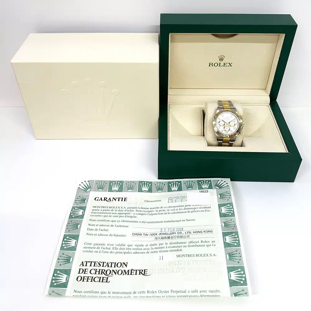 Rolex Daytona 16523 40mm Gold/Steel with White Dial Watch 2000 – image 8