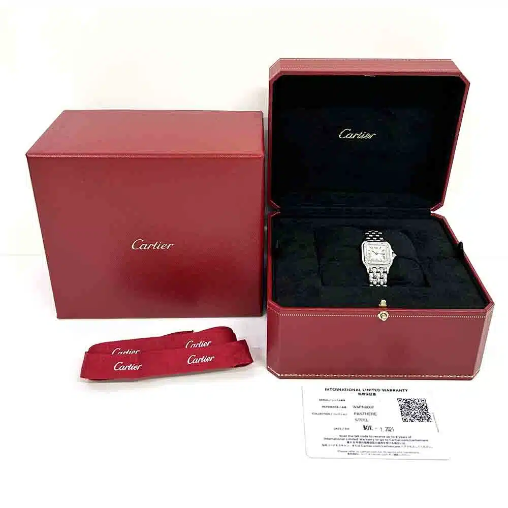Cartier Panthere W4PN0007 Stainless Steel White Roman Dial with Diamond Bezel Watch 2021 – image 7