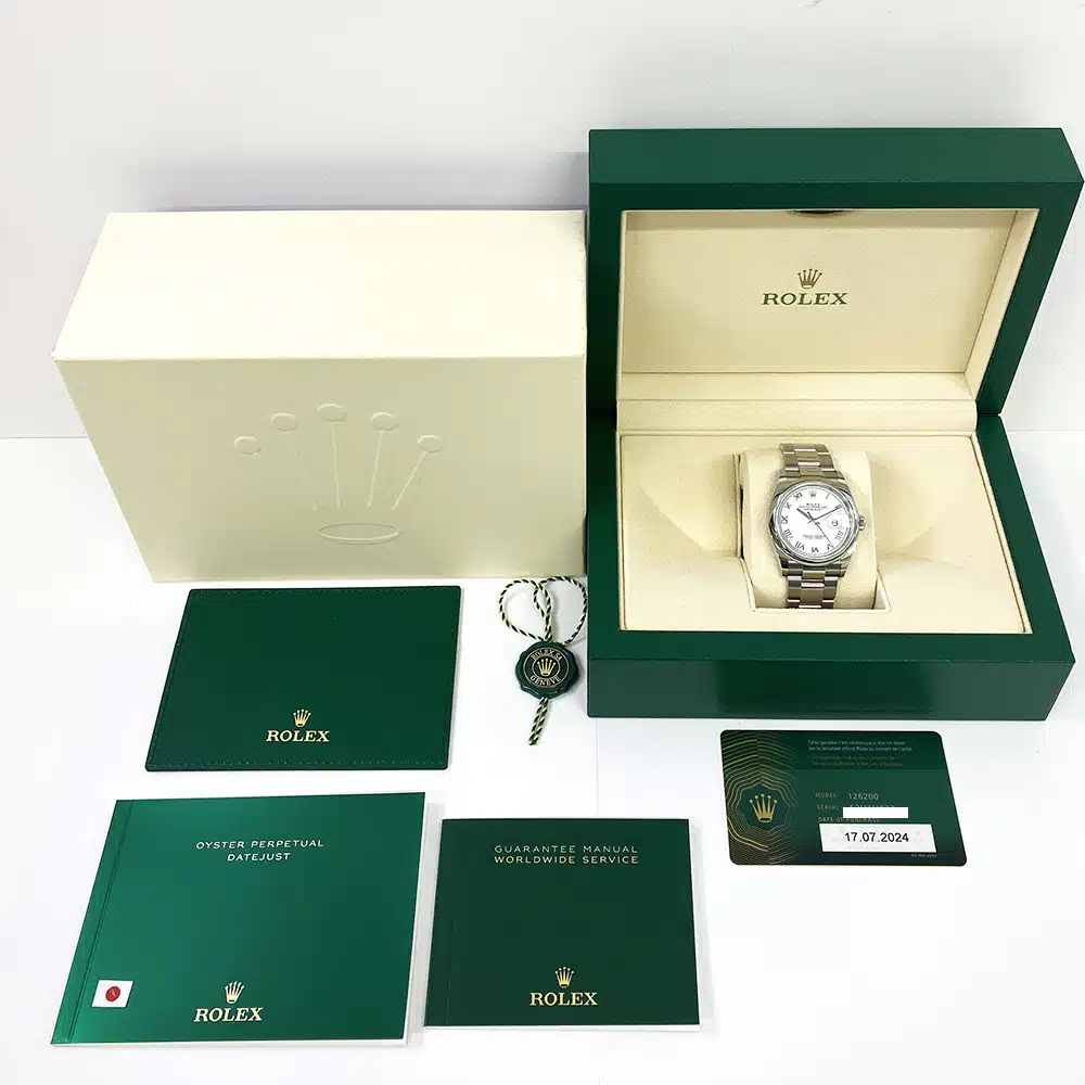 Rolex Steel Datejust 36 Domed Bezel 126200-0008 White Roman Dial Oyster Bracelet Watch 2024 – image 8