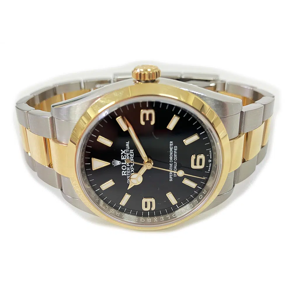 Rolex Black Dial Explorer 36mm 124273 Stainless Steel & Yellow Gold Two Tone Oyster Bracelet Watch  2022 – image 4