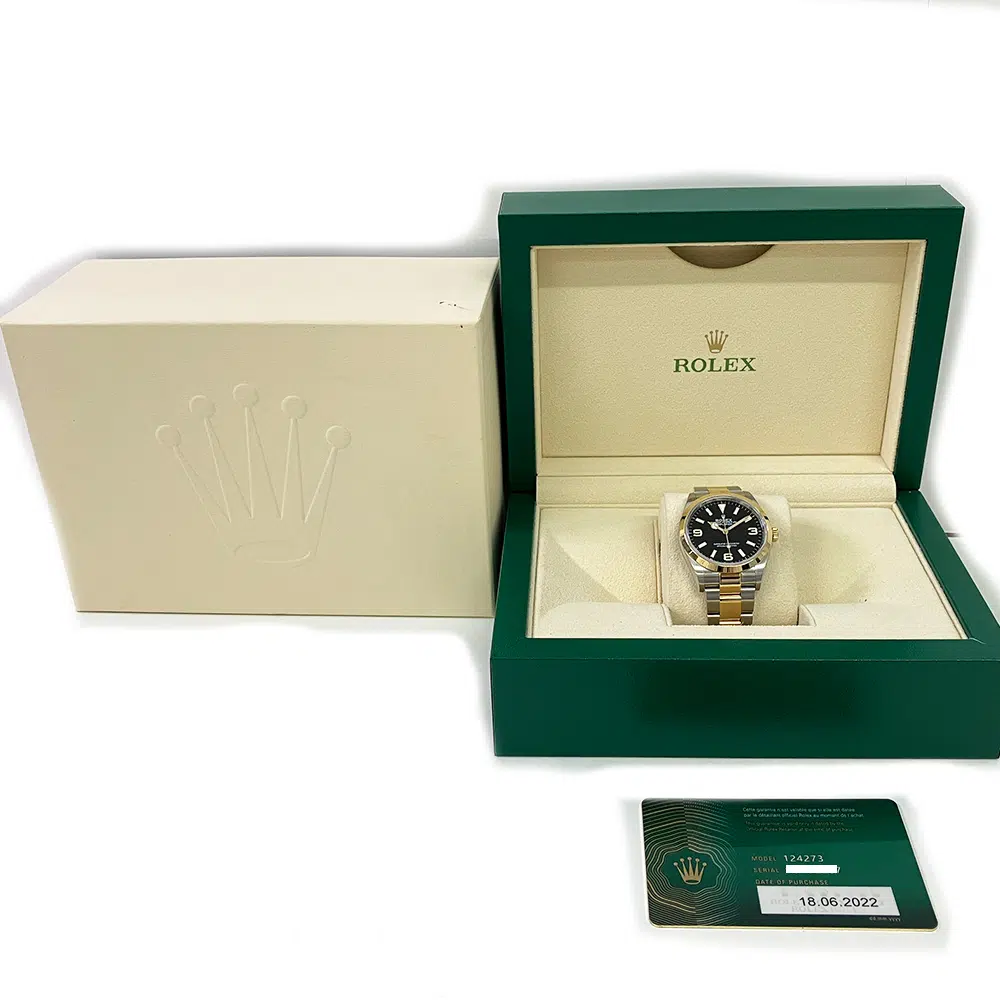 Rolex Black Dial Explorer 36mm 124273 Stainless Steel & Yellow Gold Two Tone Oyster Bracelet Watch  2022 – image 8
