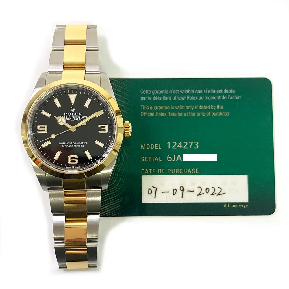 Rolex Explorer Oyster 36mm Two Tone 124273  Black Arabic & Index Dial Oyster Band 2022 – image 2
