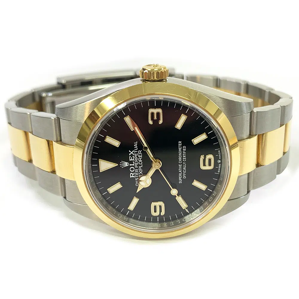 Rolex Explorer Oyster 36mm Two Tone 124273  Black Arabic & Index Dial Oyster Band 2022 – image 4