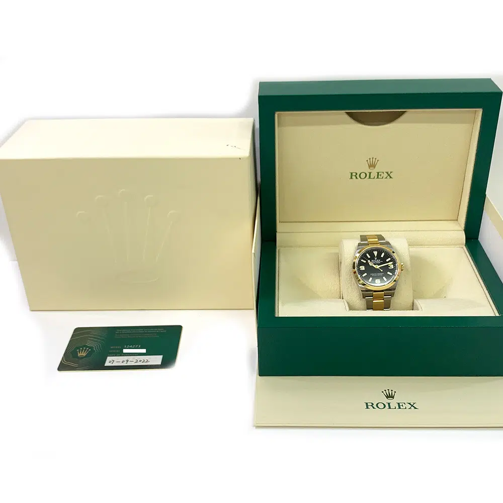 Rolex Explorer Oyster 36mm Two Tone 124273  Black Arabic & Index Dial Oyster Band 2022 – image 8